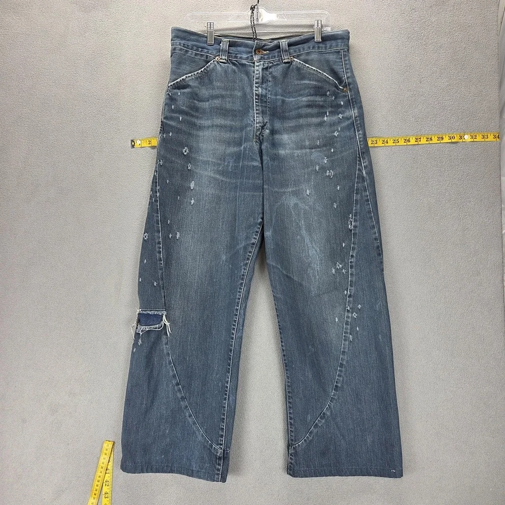 Vintage Levis Engineered Jeans Mens Blue Twisted Baggy Wide Leg Y2K Fits 32x28